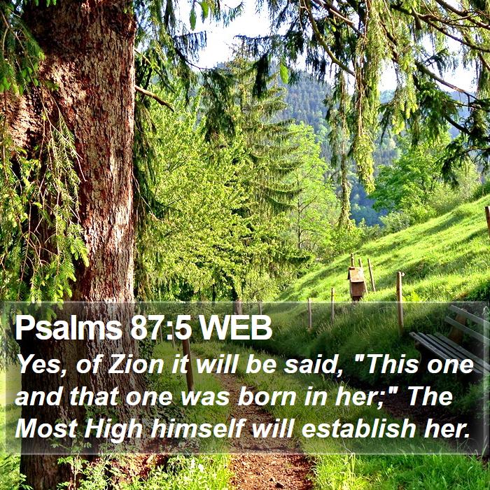 Psalms 87:5 WEB Bible Study