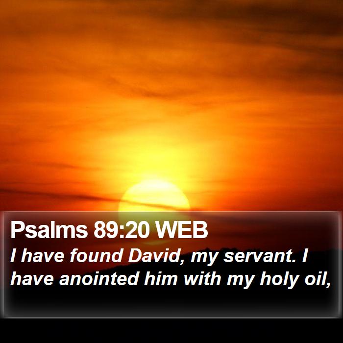 Psalms 89:20 WEB Bible Study