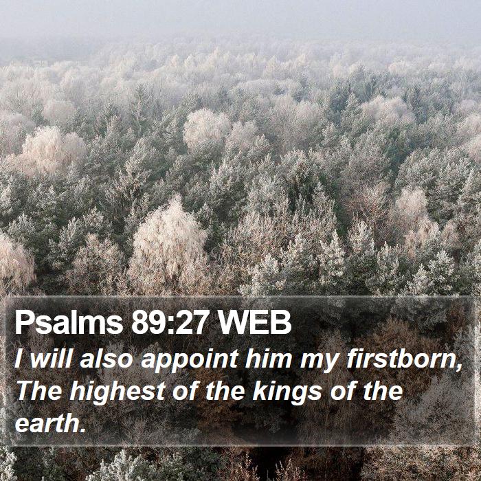 Psalms 89:27 WEB Bible Study