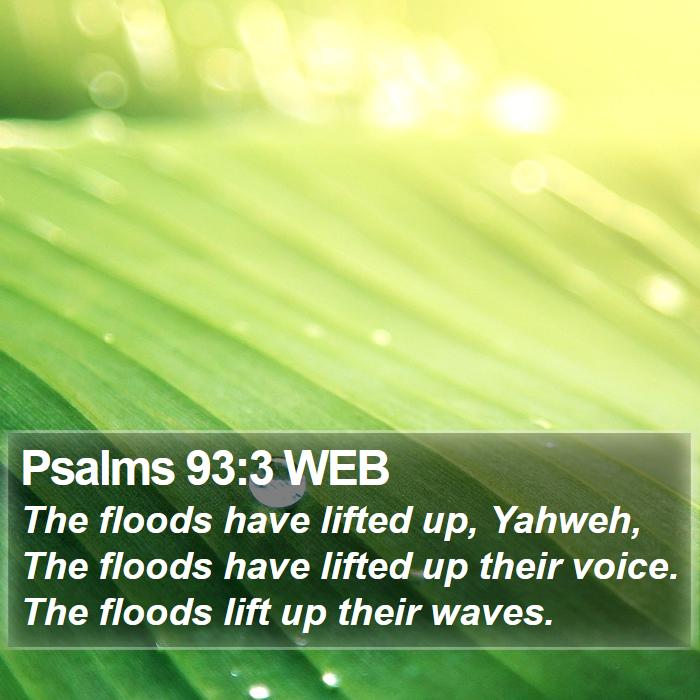 Psalms 93:3 WEB Bible Study