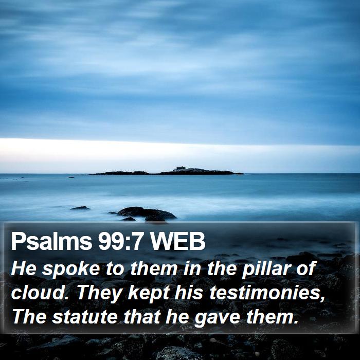 Psalms 99:7 WEB Bible Study