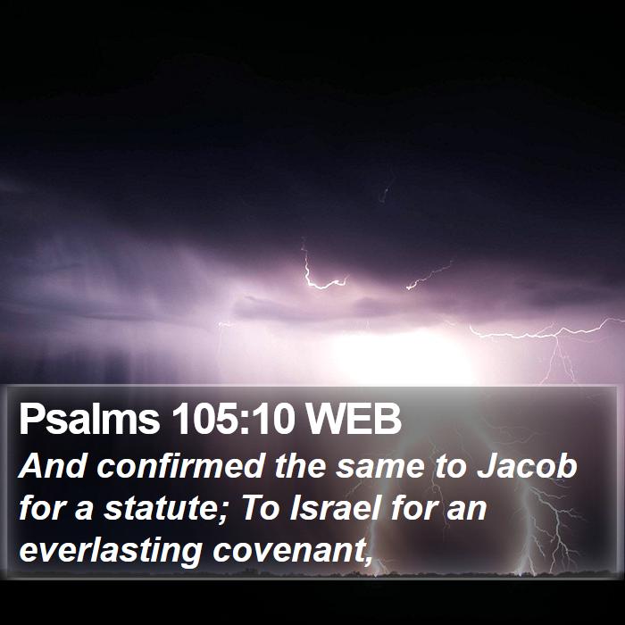 Psalms 105:10 WEB Bible Study