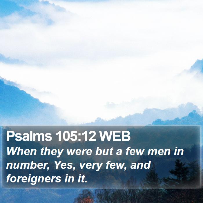 Psalms 105:12 WEB Bible Study