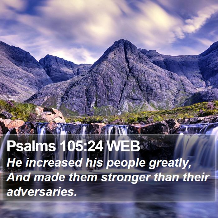 Psalms 105:24 WEB Bible Study