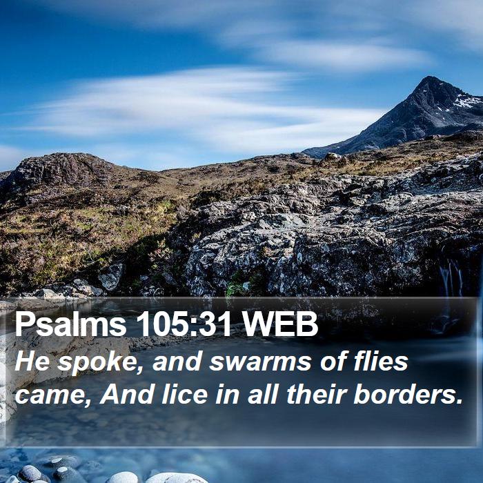 Psalms 105:31 WEB Bible Study