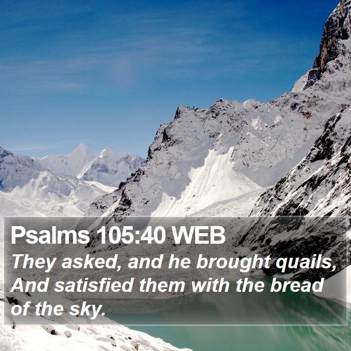 Psalms 105:40 WEB Bible Study