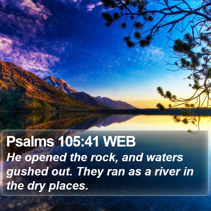 Psalms 105:41 WEB Bible Study