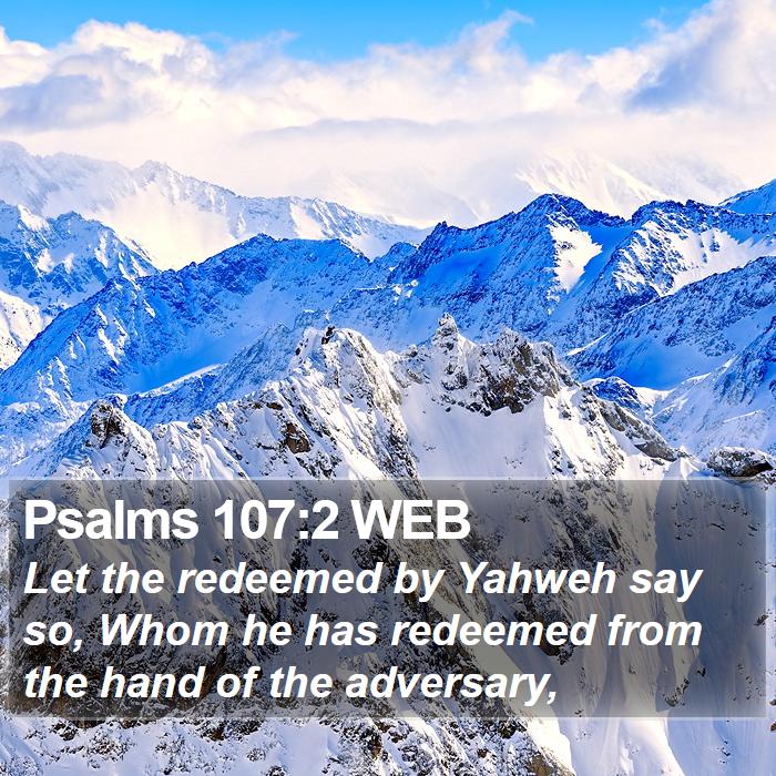 Psalms 107:2 WEB Bible Study