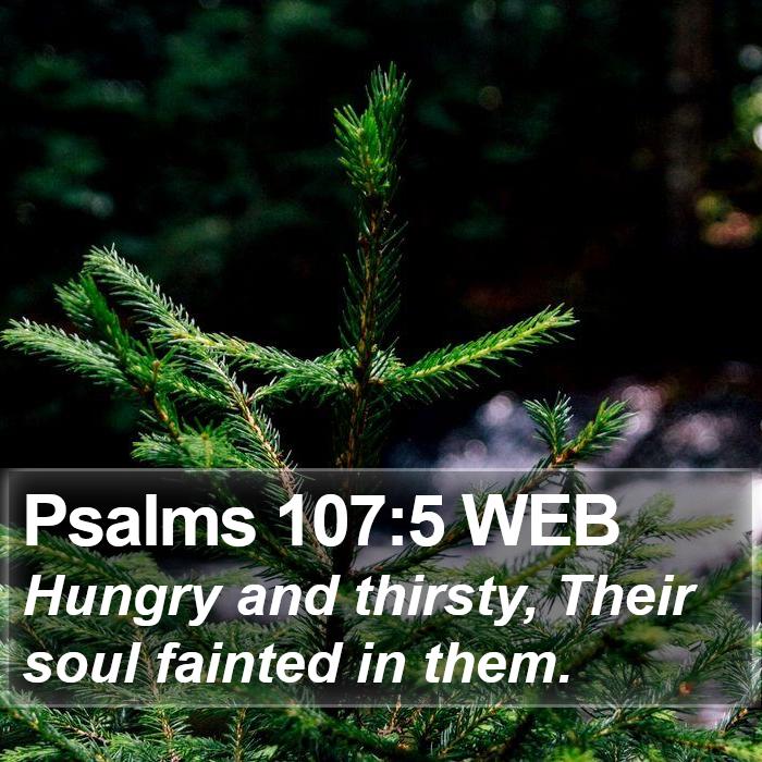 Psalms 107:5 WEB Bible Study