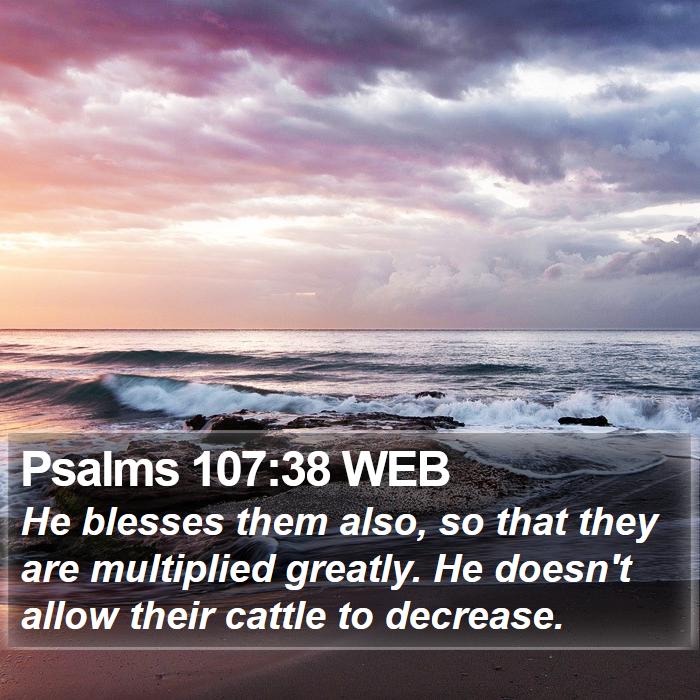 Psalms 107:38 WEB Bible Study