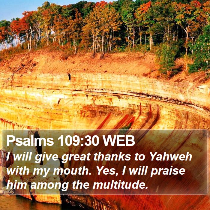 Psalms 109:30 WEB Bible Study