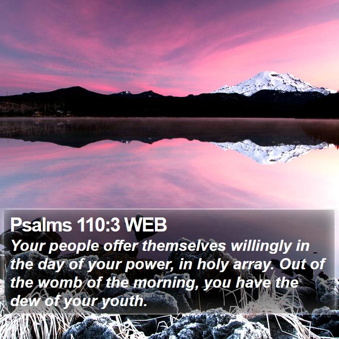 Psalms 110:3 WEB Bible Study