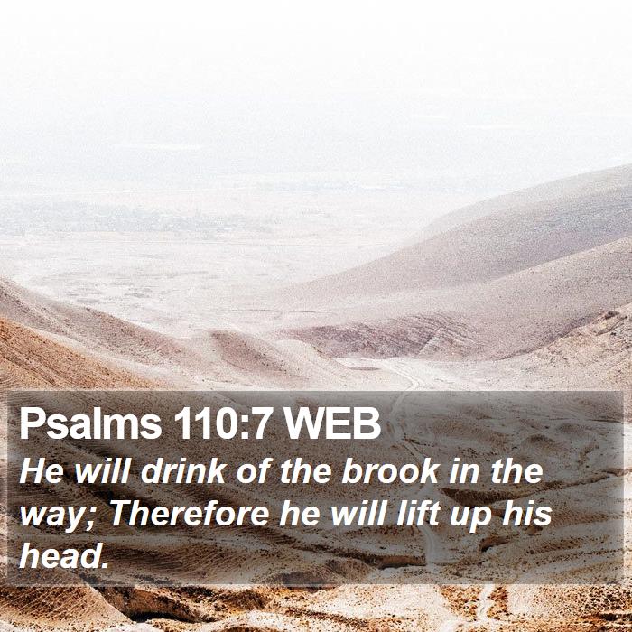 Psalms 110:7 WEB Bible Study