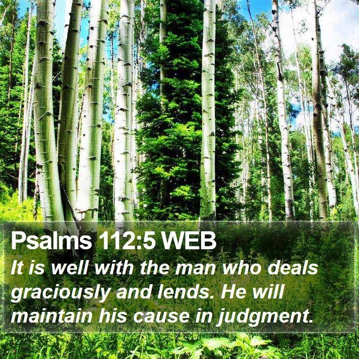 Psalms 112:5 WEB Bible Study