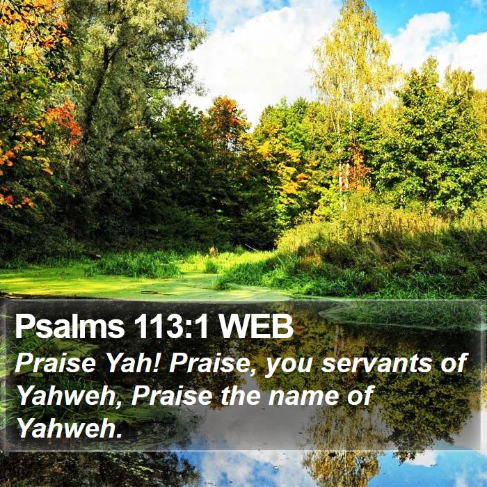 Psalms 113:1 WEB Bible Study