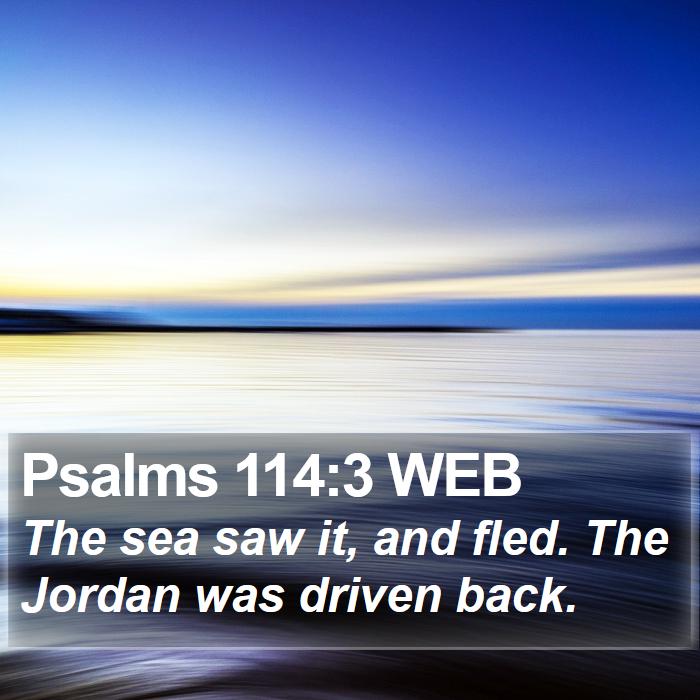 Psalms 114:3 WEB Bible Study