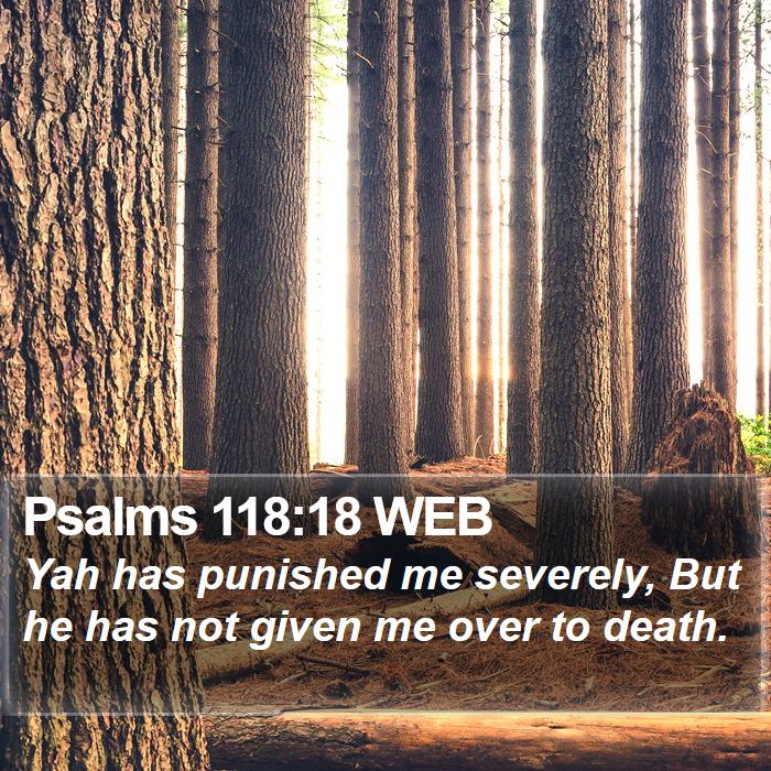 Psalms 118:18 WEB Bible Study