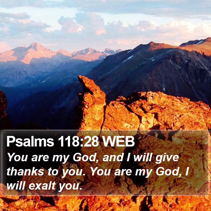 Psalms 118:28 WEB Bible Study