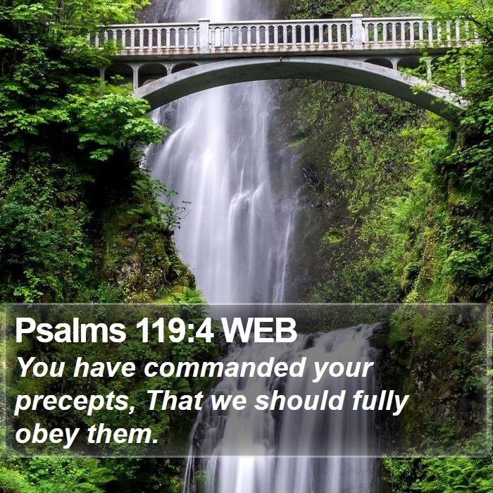 Psalms 119:4 WEB Bible Study