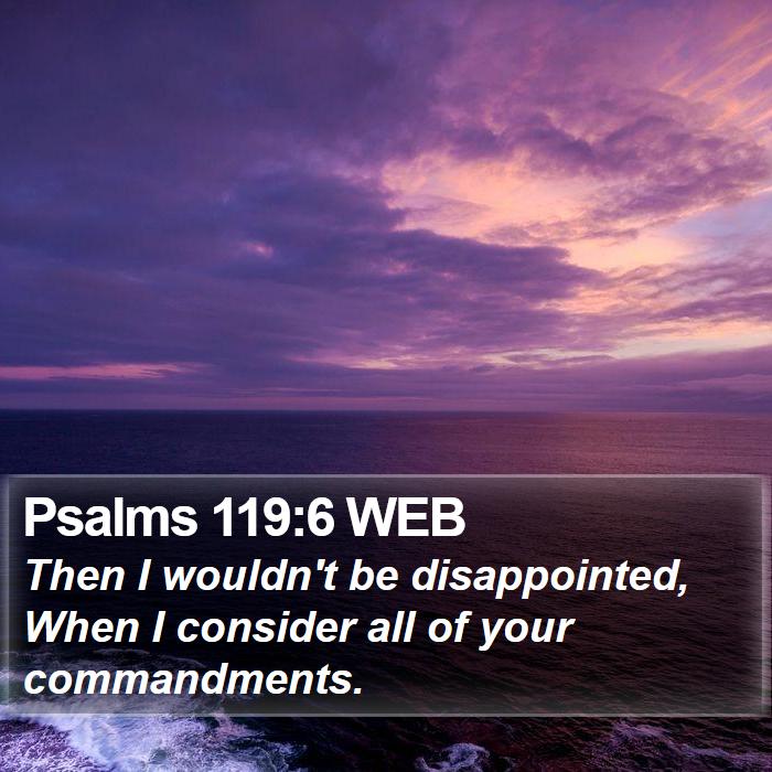 Psalms 119:6 WEB Bible Study