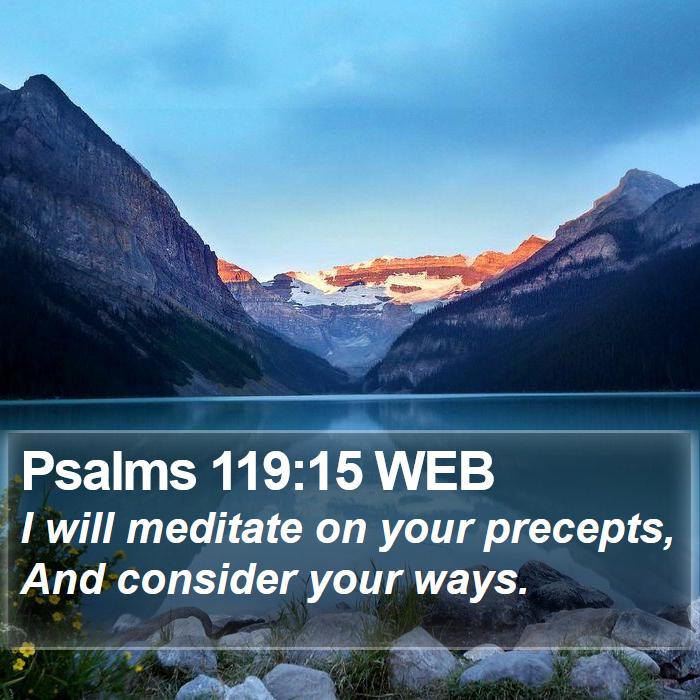 Psalms 119:15 WEB Bible Study