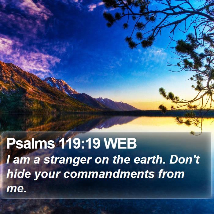 Psalms 119:19 WEB Bible Study