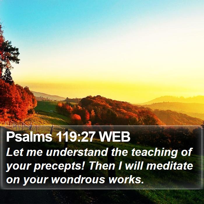 Psalms 119:27 WEB Bible Study