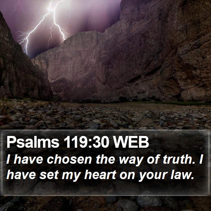 Psalms 119:30 WEB Bible Study