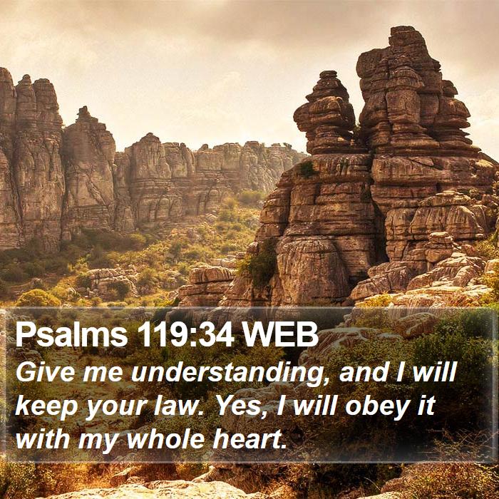 Psalms 119:34 WEB Bible Study