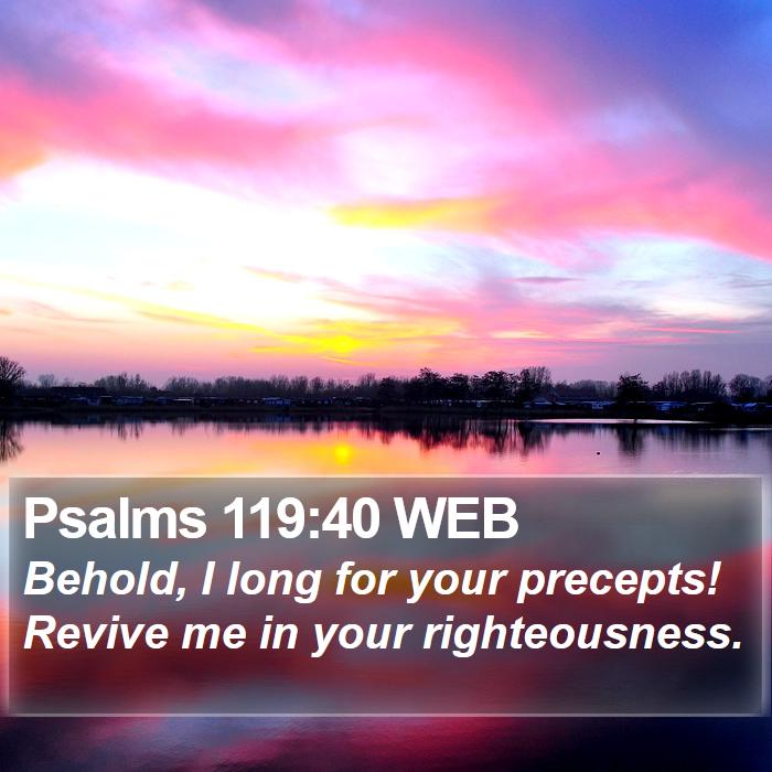 Psalms 119:40 WEB Bible Study