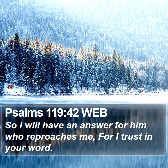 Psalms 119:42 WEB Bible Study