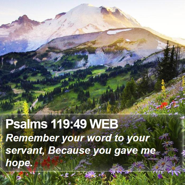 Psalms 119:49 WEB Bible Study