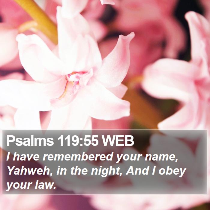 Psalms 119:55 WEB Bible Study