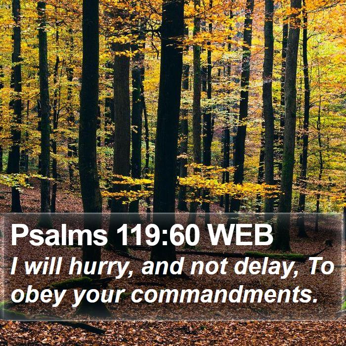 Psalms 119:60 WEB Bible Study