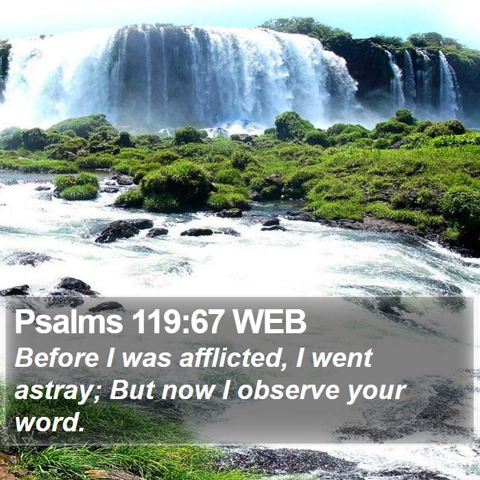 Psalms 119:67 WEB Bible Study