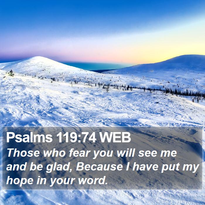 Psalms 119:74 WEB Bible Study