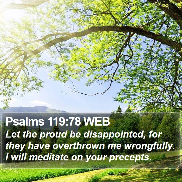 Psalms 119:78 WEB Bible Study