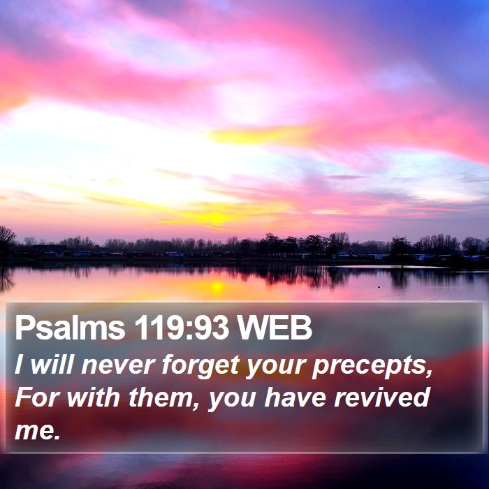 Psalms 119:93 WEB Bible Study