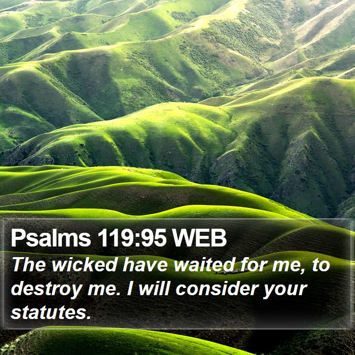 Psalms 119:95 WEB Bible Study