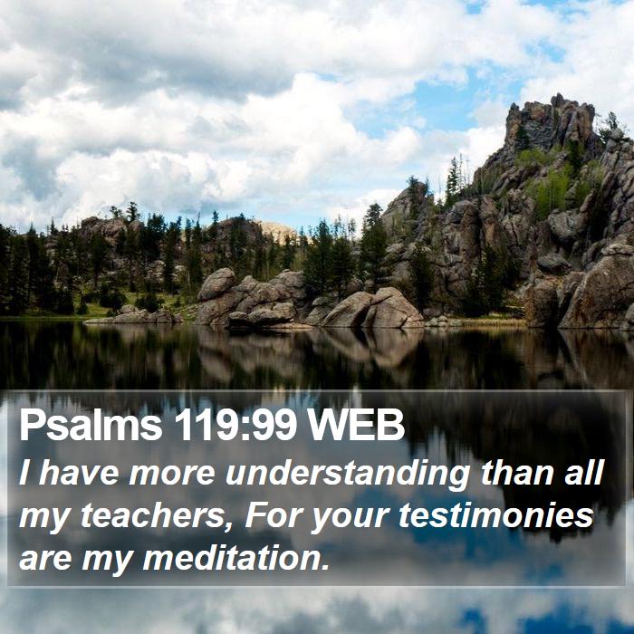 Psalms 119:99 WEB Bible Study