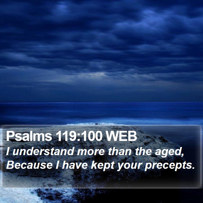 Psalms 119:100 WEB Bible Study