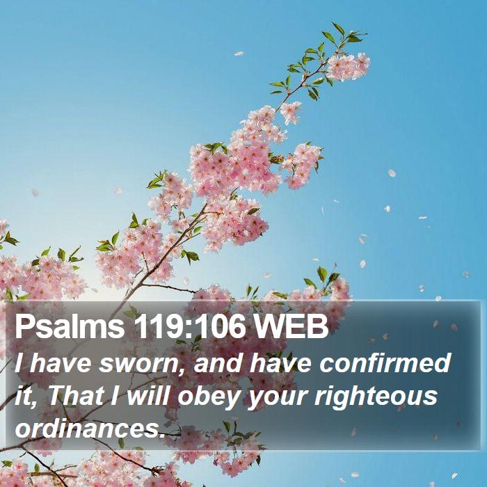 Psalms 119:106 WEB Bible Study