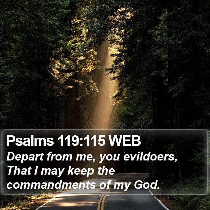 Psalms 119:115 WEB Bible Study