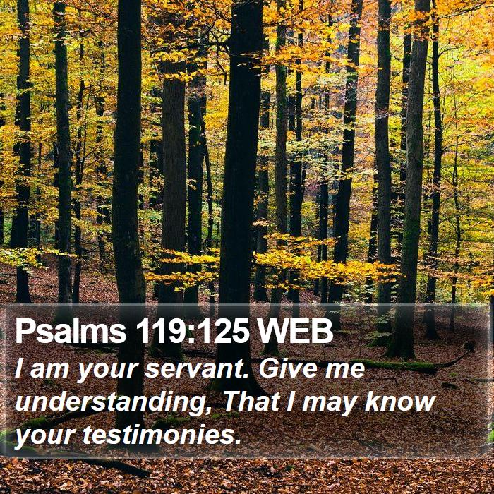 Psalms 119:125 WEB Bible Study