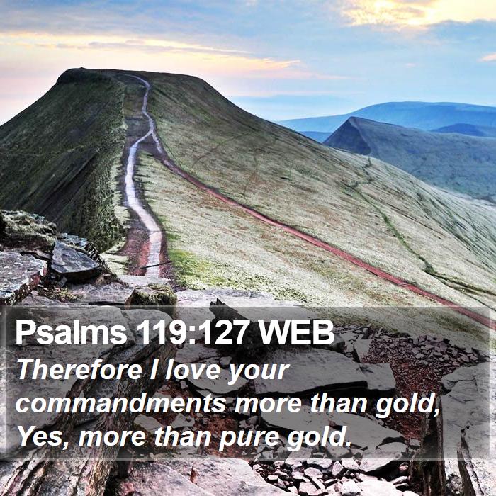 Psalms 119:127 WEB Bible Study