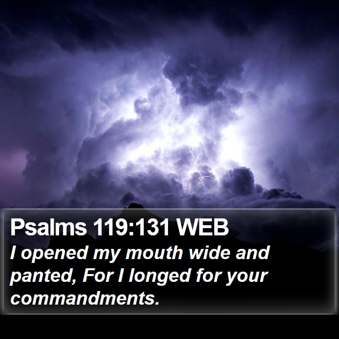 Psalms 119:131 WEB Bible Study