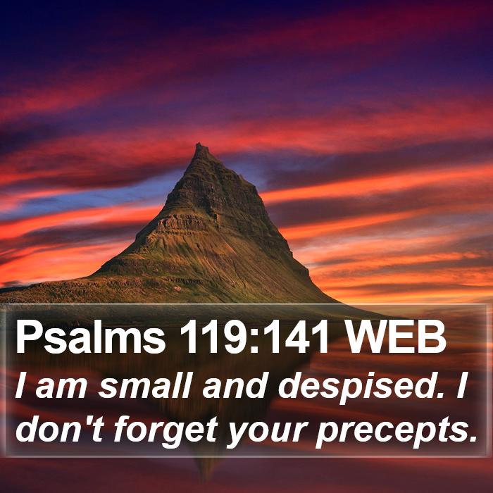 Psalms 119:141 WEB Bible Study