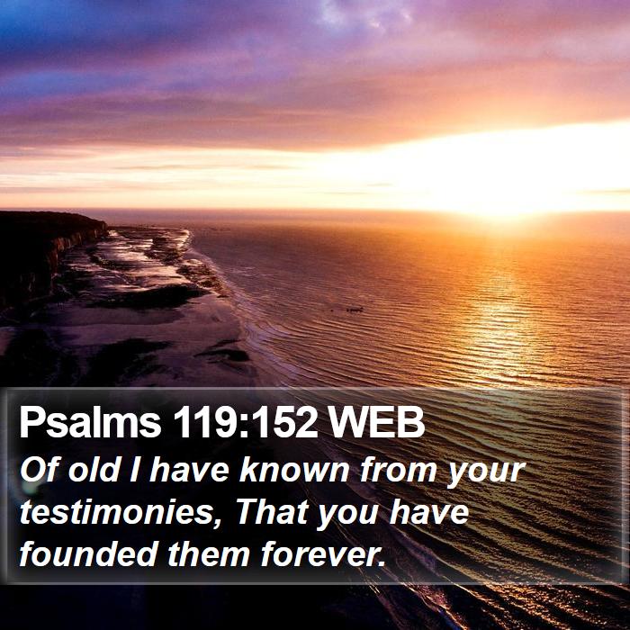 Psalms 119:152 WEB Bible Study