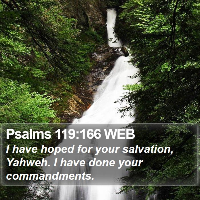 Psalms 119:166 WEB Bible Study