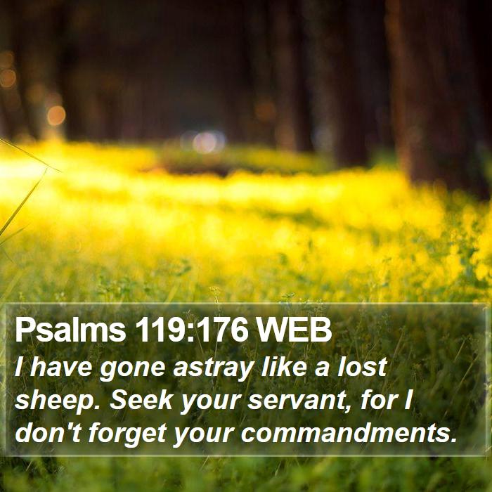 Psalms 119:176 WEB Bible Study